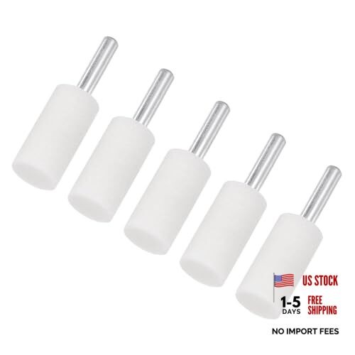 -Pack Abrasive Mounted Stone Grinding Bits, 1/4 in(6mm) Shank Aluminum 16mm 5