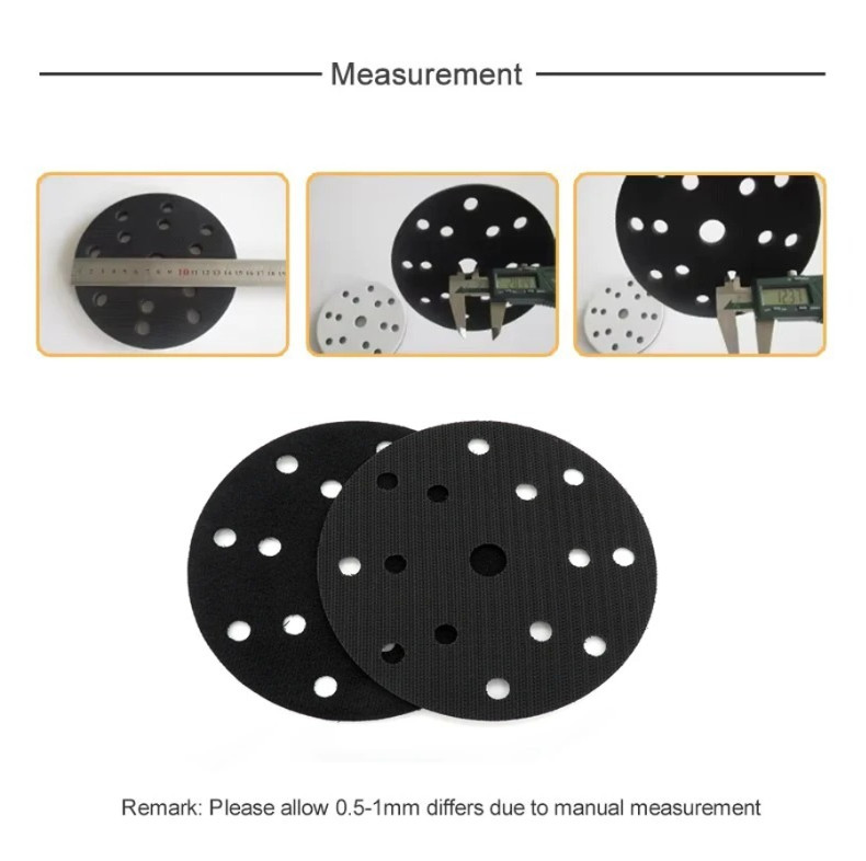 1pc 6in 15 Hole Pneumatic Sanding Sponge Buffer Pad Self Adhesive Soft – NEW