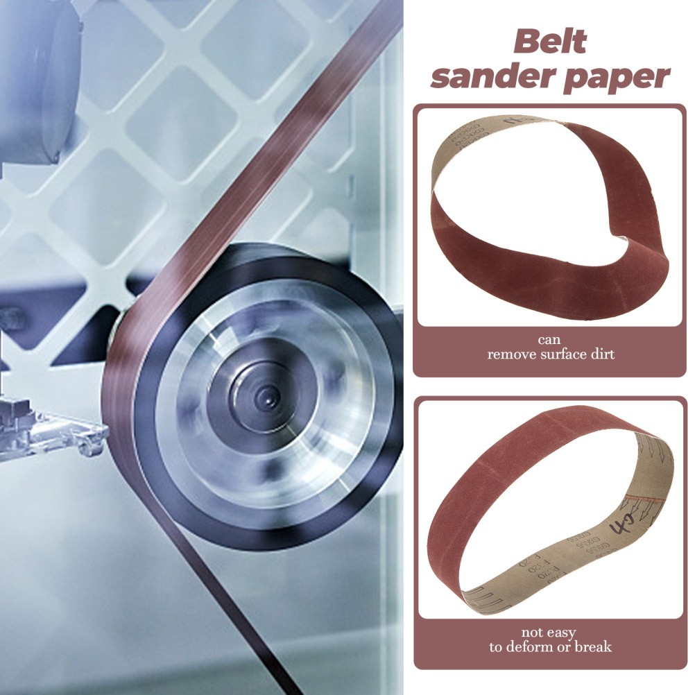 3 Pack 80 Grit Sanding Belts Reusable Paper for Woodworking Tools Multi Color