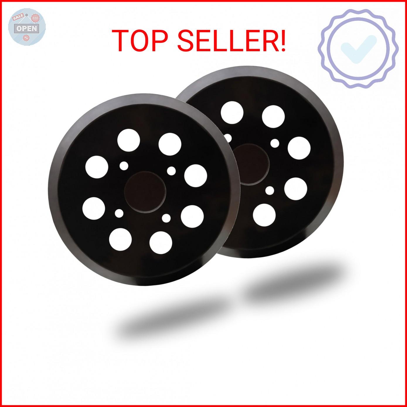 2 Pack 5 Inch 8 Hole Hook and Loop Sander Pad for Ridgid R2600, R2601 5″ Random