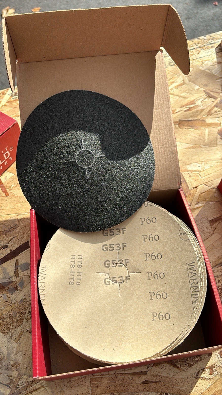 60 Grit 7″ plain backed edger sanding disc – Sungold Abrasives 87505 (49 pack)