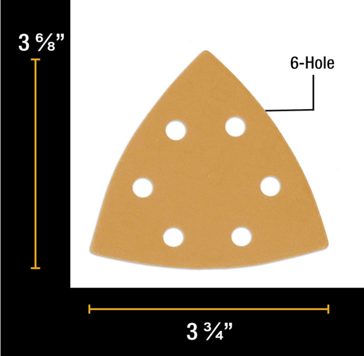 48PCS 93mm Triangle Mouse Sanding Sheets 6Hole AO Hook&Loop 60-320 Grit For Wood