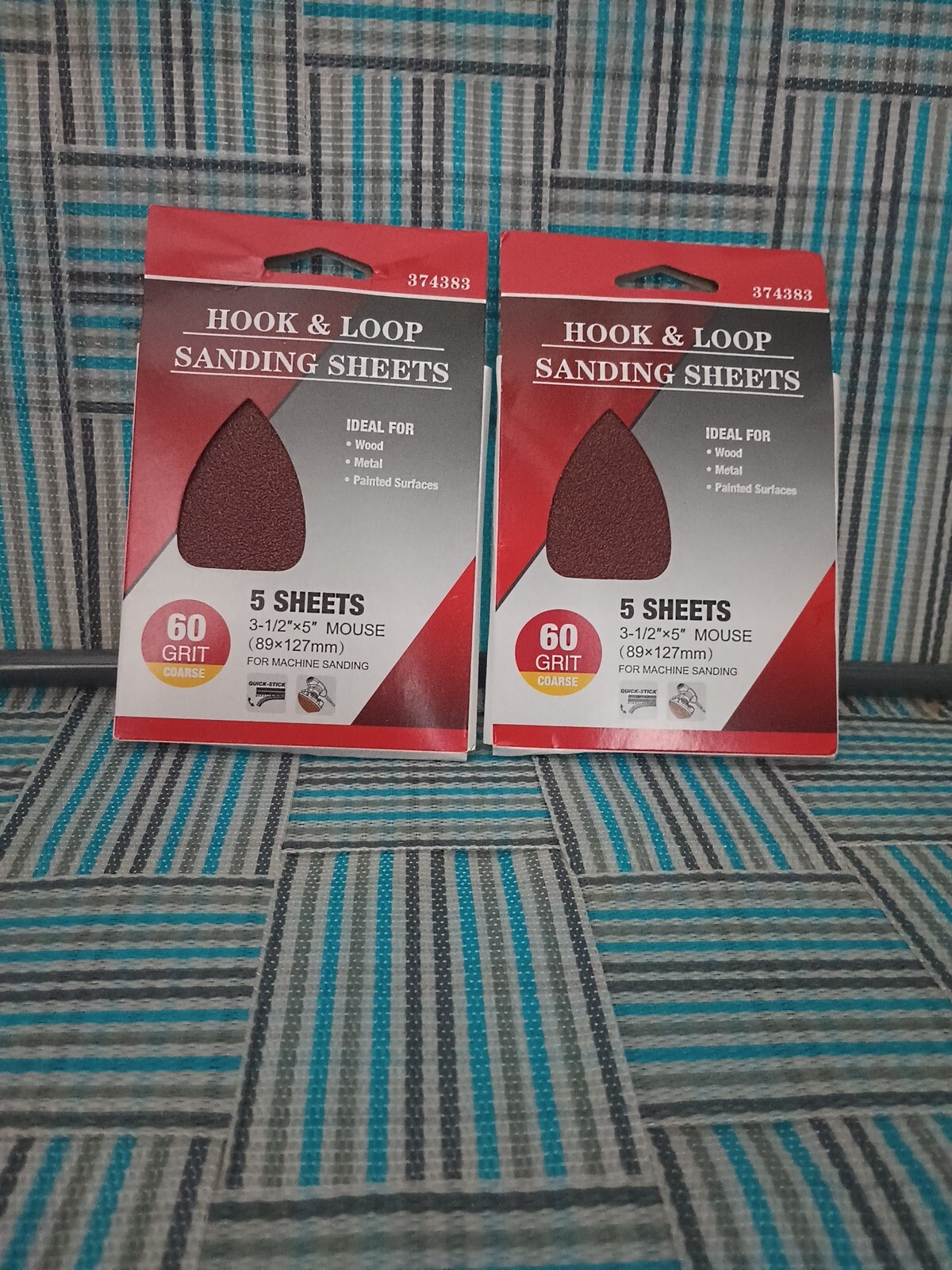 Mouse Aluminum Oxide Sandpaper 3-1/2″ X 5 in. L 60 Grit Coarse – 10 Sheets