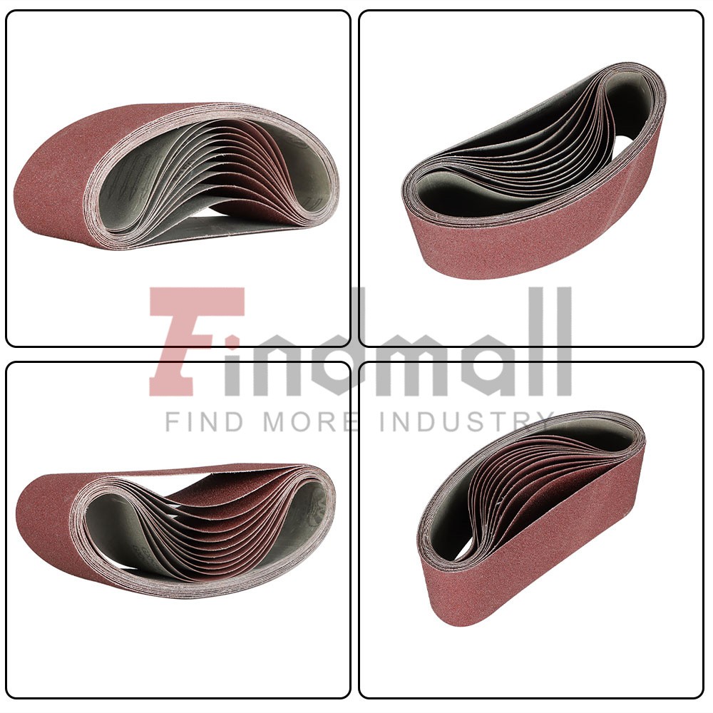 12PCS 4×24″ Sanding Belts 80 120 150 240 400 Grit Belt Sander Paper Sandpaper