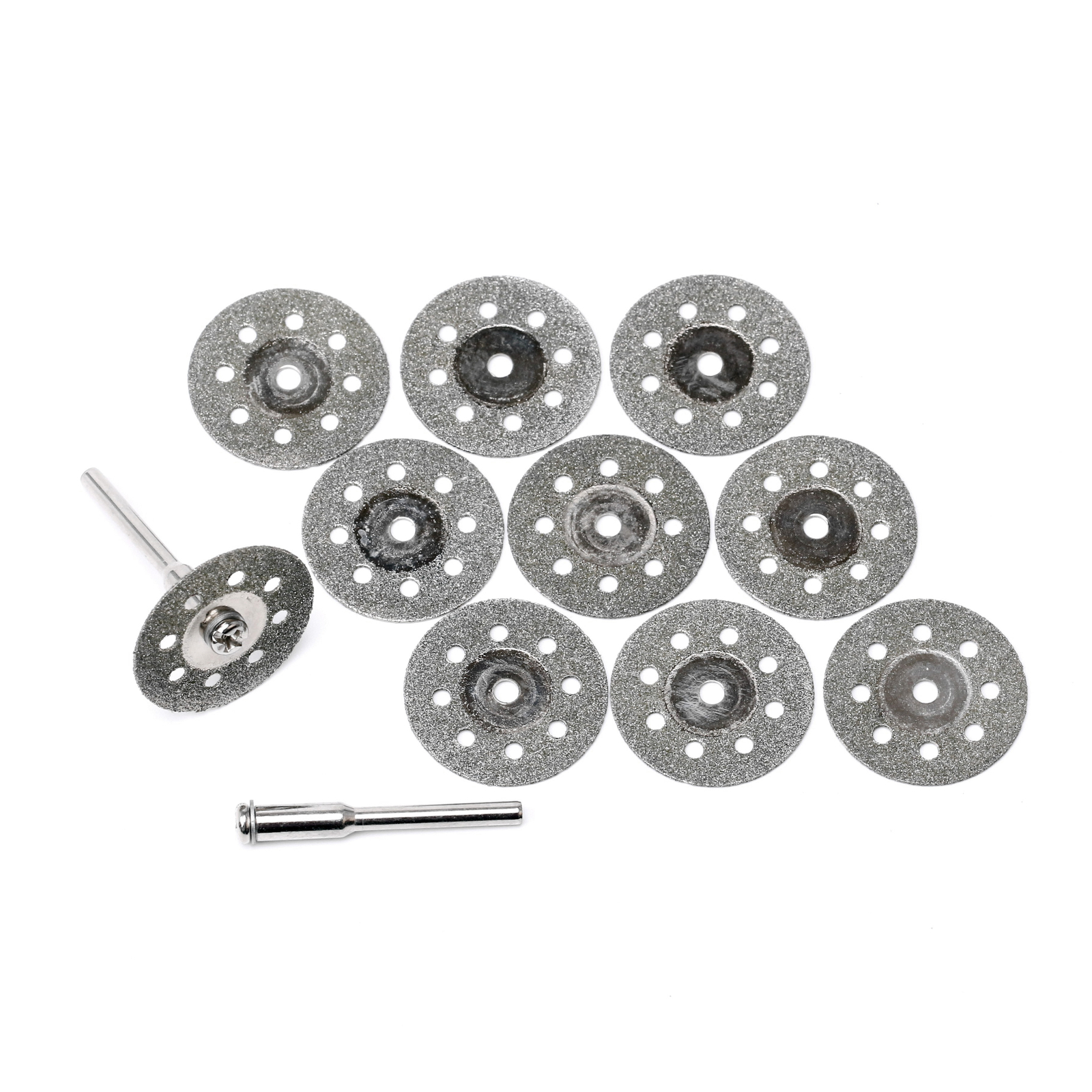 10Pcs Diamond Cutting Wheel with Mandrel 3mm Cutting Disc for Stones Mable Glass