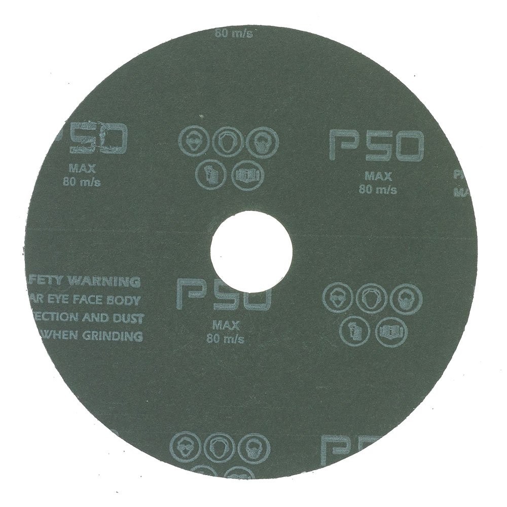 25 PCS 308050 5×7/8 Inch Zirconia Resin Fiber Disc 50 Grit Sanding Grinding