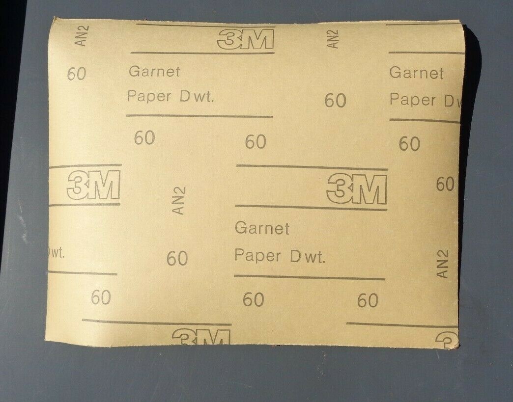 Sandpaper 60-Grit 3M Garnet 4.5in x 5.5in
