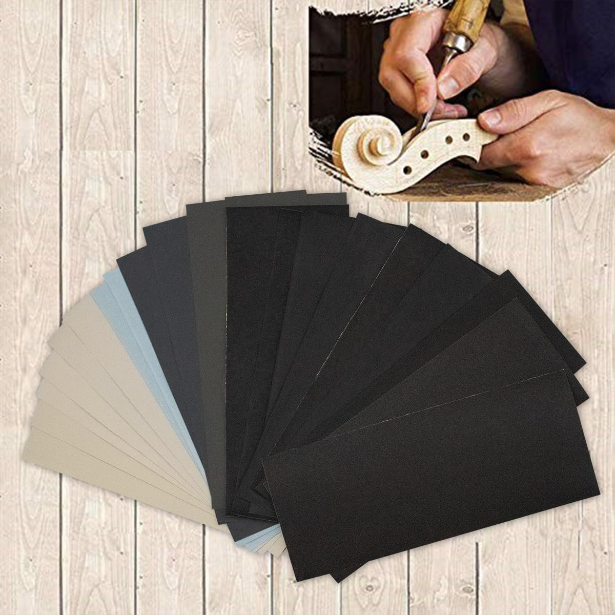 36 Pcs Wet Sand Paper Assortment, 280-3000 Grit 9 X 3.6 Inch |