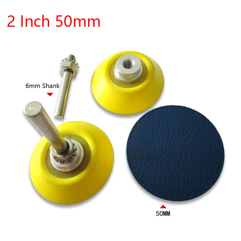 2 Inch Leather Polishing Sanding Disc Backing Pad 50mm Diameter M6 Female Thread