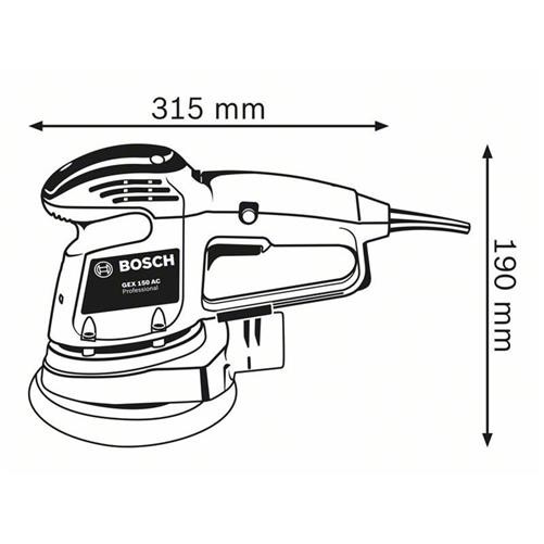 Bosch 110V Professional Random Orbital Sander 150mm 340W BSH601372860
