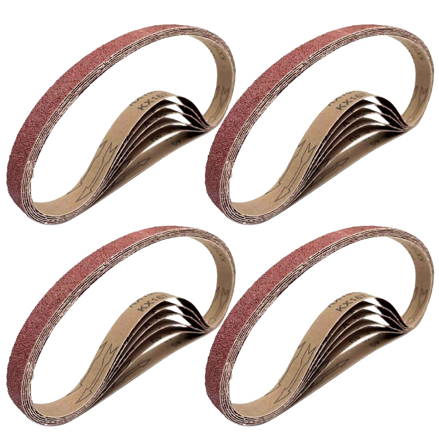 24 Pack 1/2×18 Inch Sanding Belts 60 Grit Aluminum Oxide for Mini Sander
