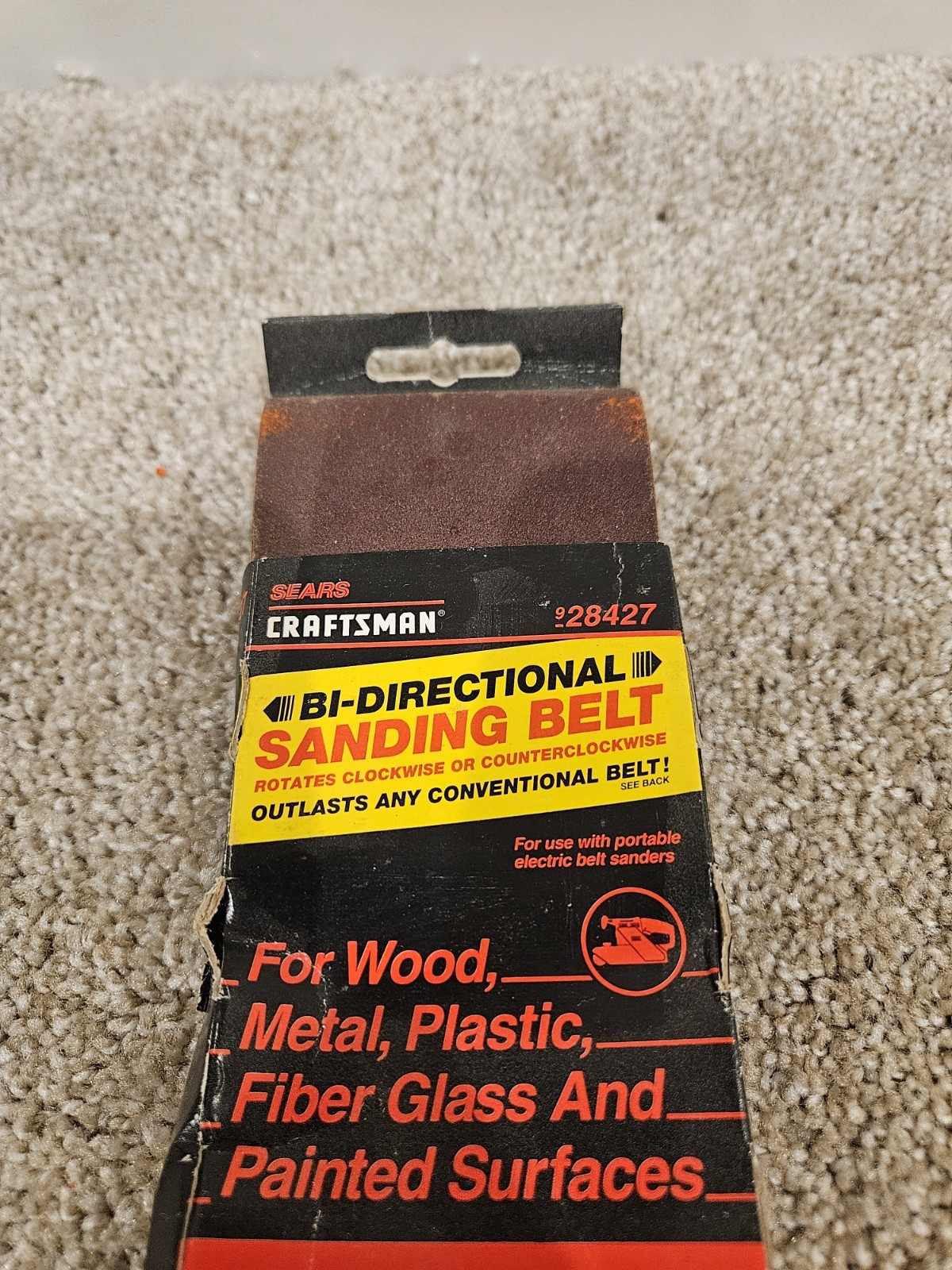 set of two Sears Craftsman 928427 bi-directional sanding belts