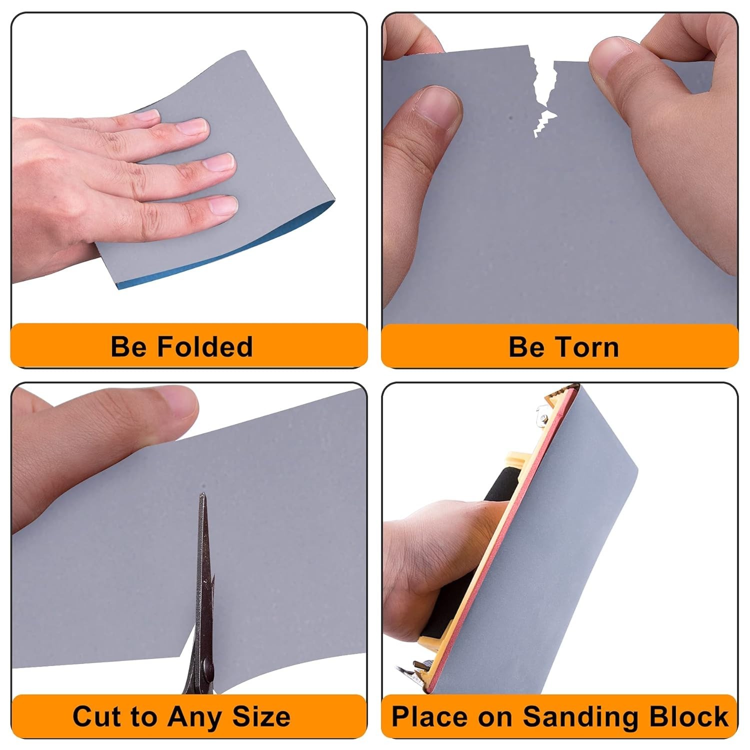 36 Pieces Wet and Dry Sandpaper 3000 5000 7000 10000 Grit Sanding Paper