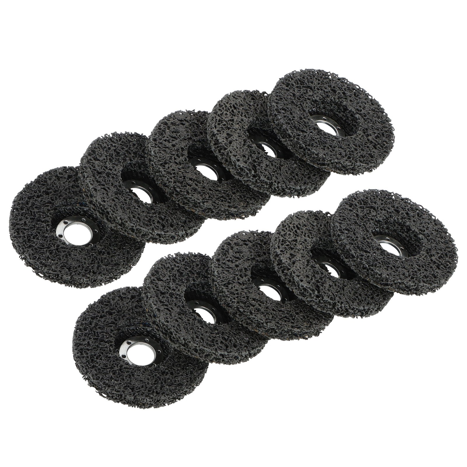 10 PCS 4-1/2″ x 7/8″ Black Diamond Grinding Discs Strip Discs for Angle Grinder