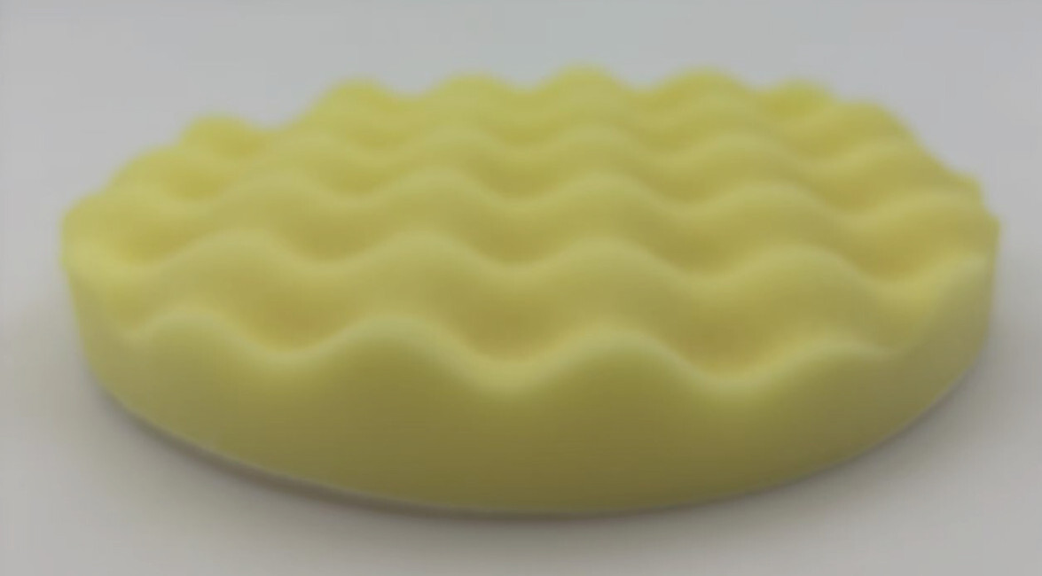 8 Inch Foam Compounding Buffing Pad, Single Sided, Flat Back, Hook and Loop