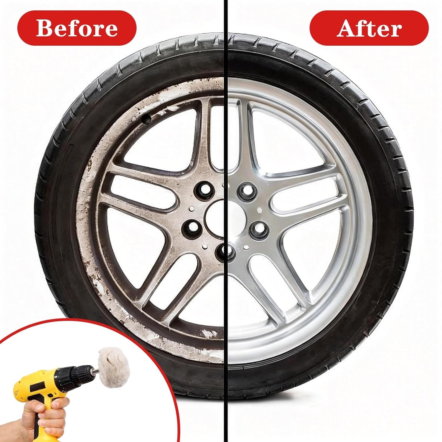 10Pcs Polishing Wheel Set with Cotton Gloves for Multi-Surface Buffing
