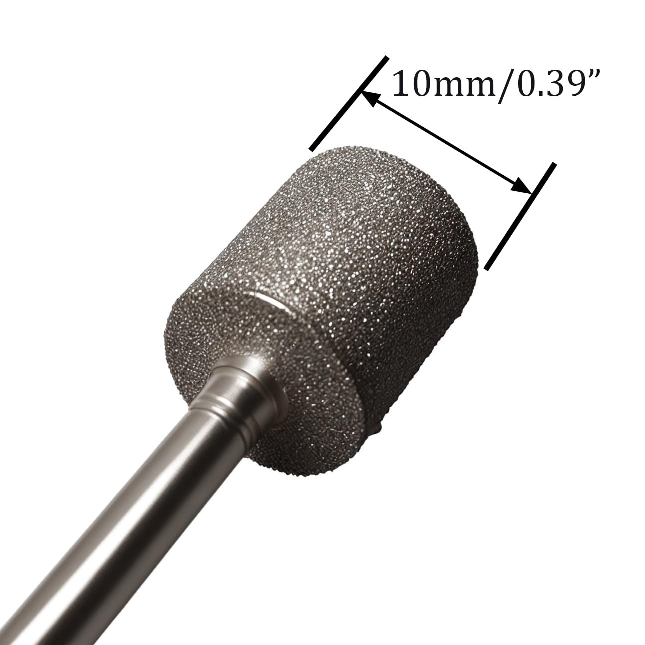 10Pcs Diamond Grinding Bits, 10mm Cylinder Head, 3mm Shank, 45mm Long Diamond…