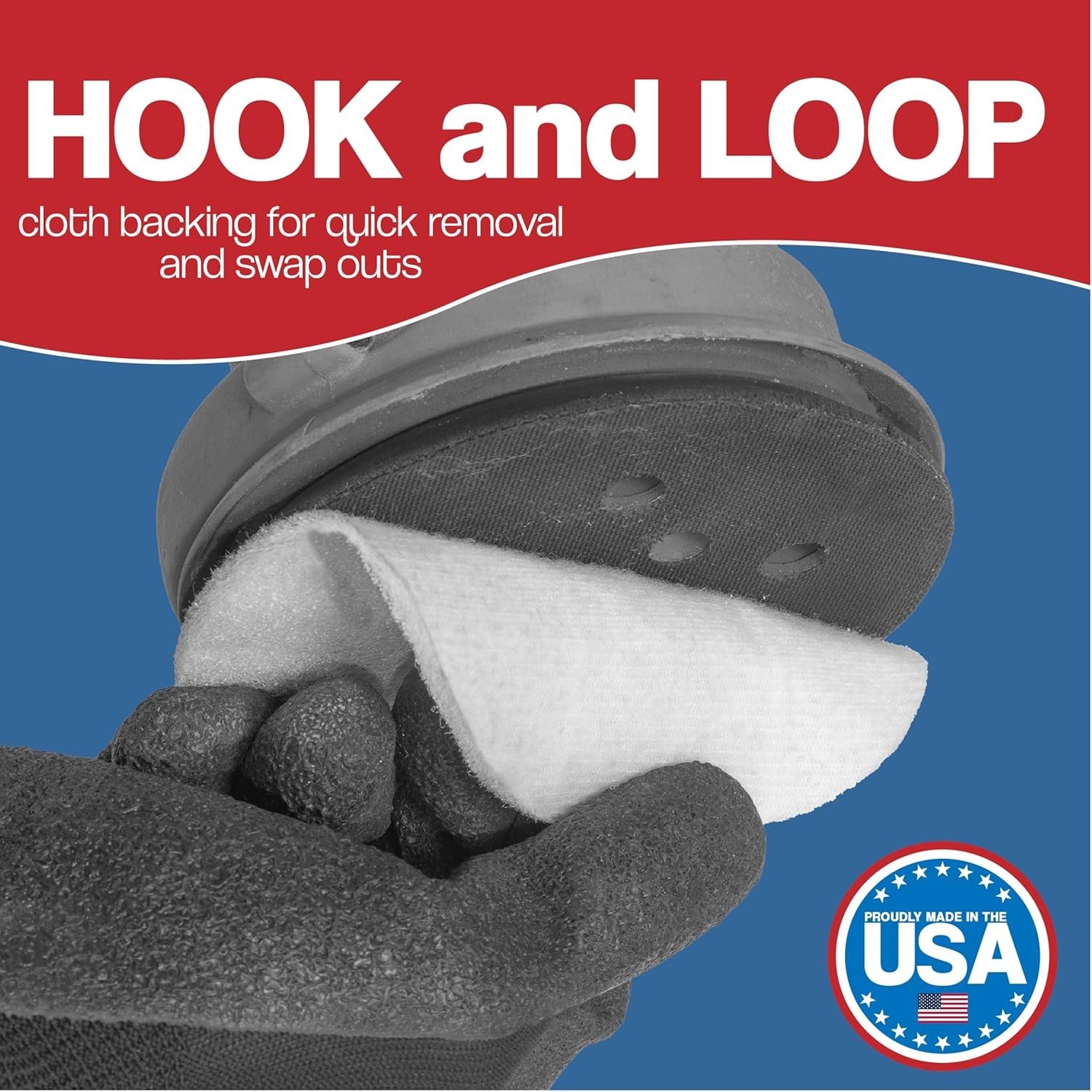 5″ Non-Scratch Polishing Pad Hook and Loop Non-Woven Discs, Non-Abrasive Pads