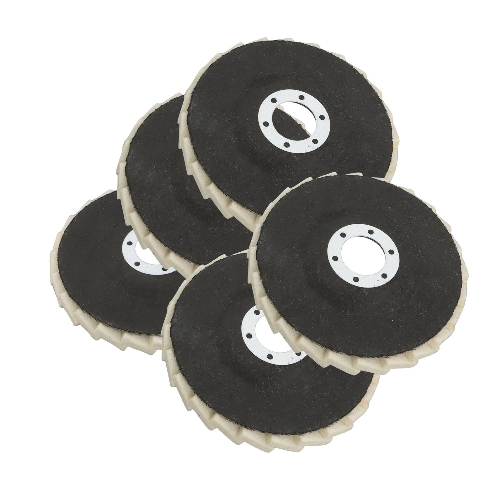 8 Pcs Wool Polishing Wheel Discs 4.5″ x 7/8″ Buffing Wheel & Buffing Compound