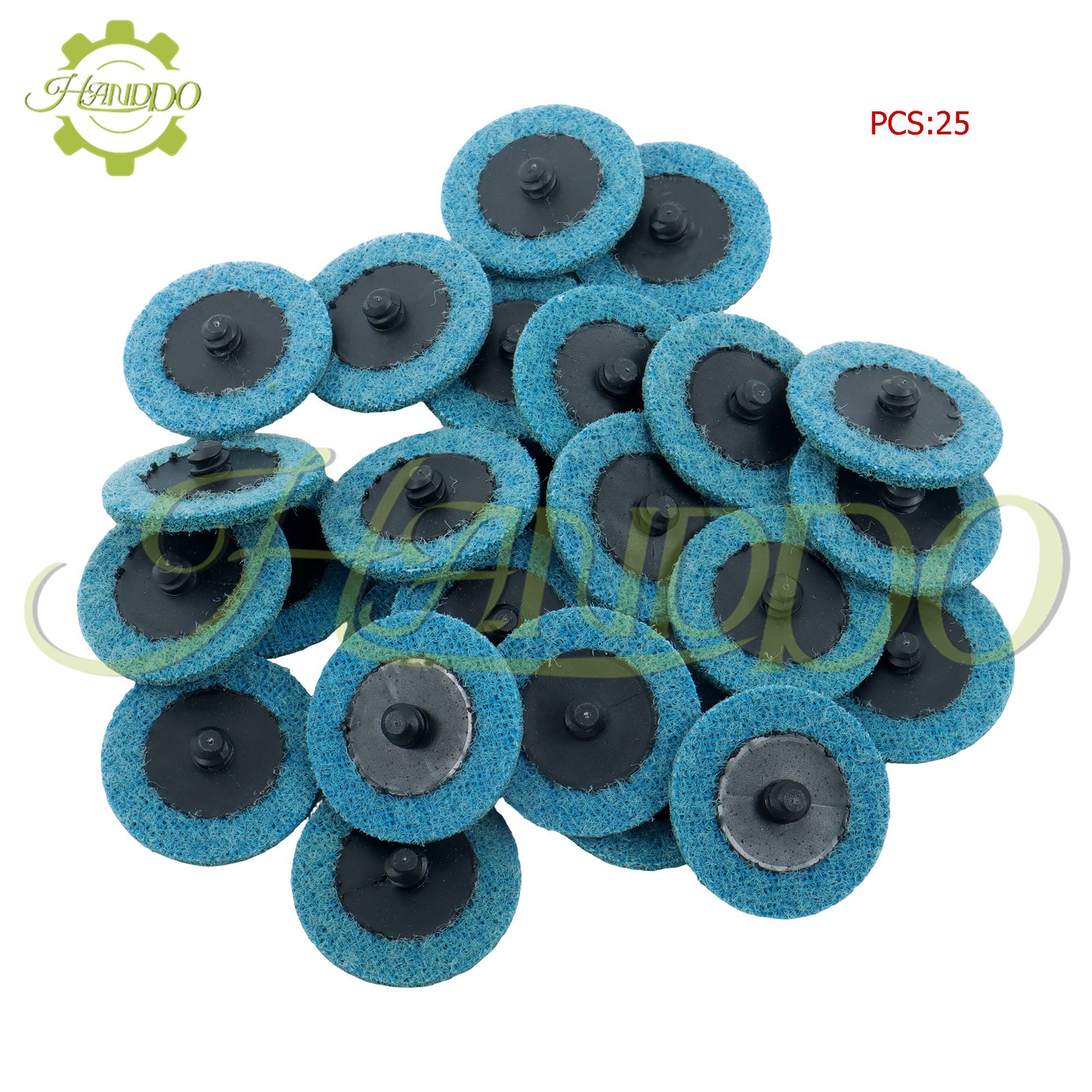 25PCS 2″ Fine Abrasive Non Woven Nylon Quick Change Surface Conditioning Disc