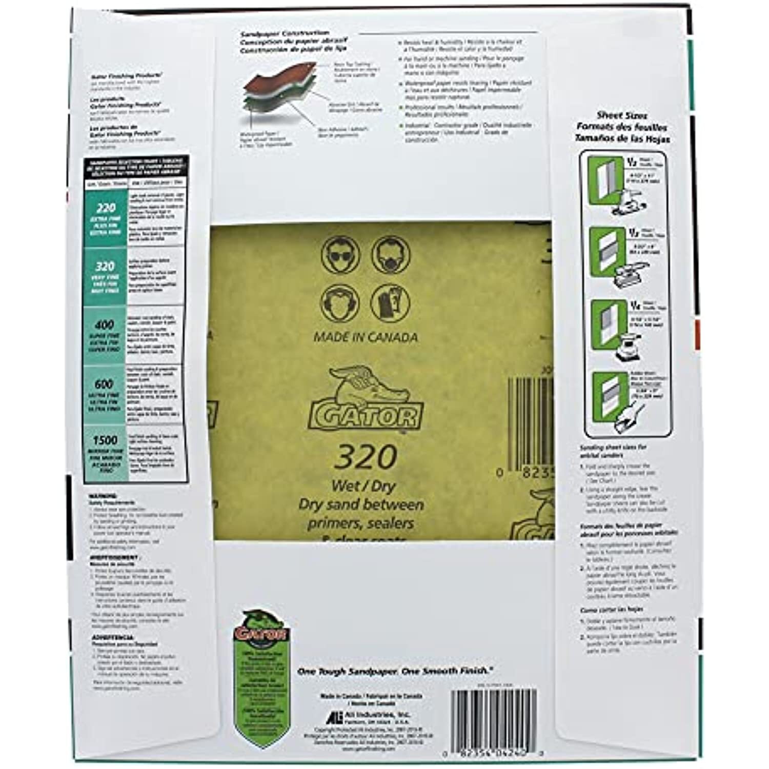 ALI INDUSTRIES 4240 9″ x 11″ Waterproof Sanding Sheets, Black