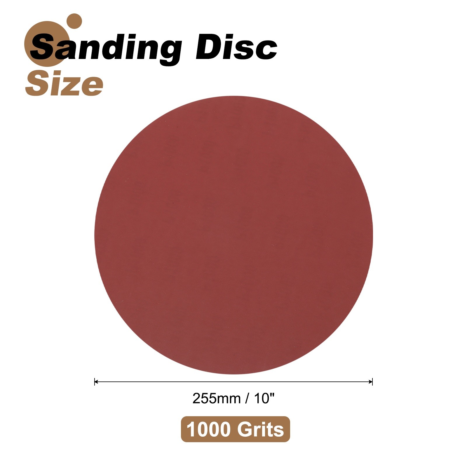 2pcs 10″ Hook and Loop Sanding Discs 1000 Grits Aluminum Oxide Sandpapers