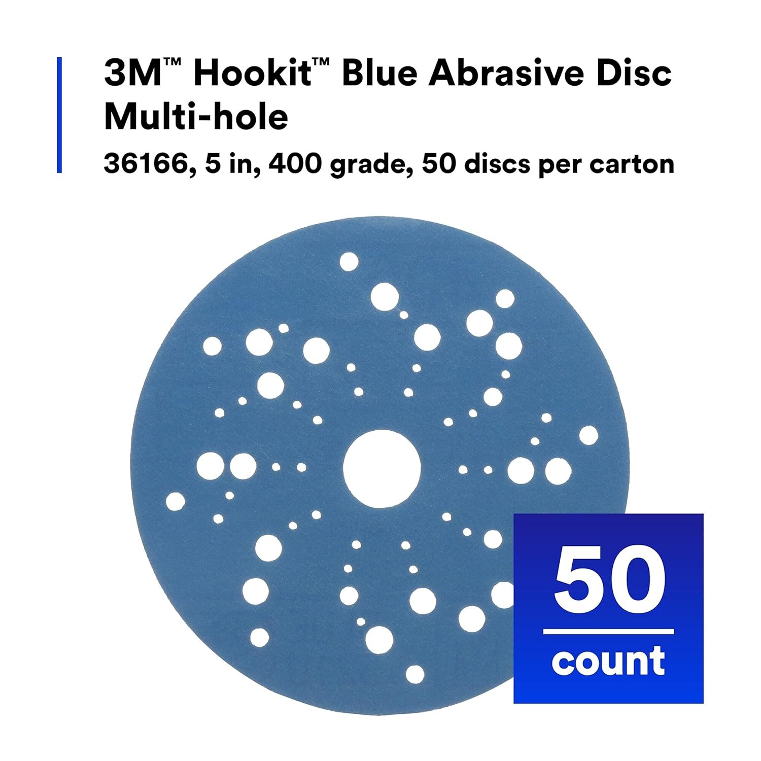 3M Hookit Blue Abrasive Ceramic Aluminum Oxide Hook & Loop Disc – 5 in – 36166