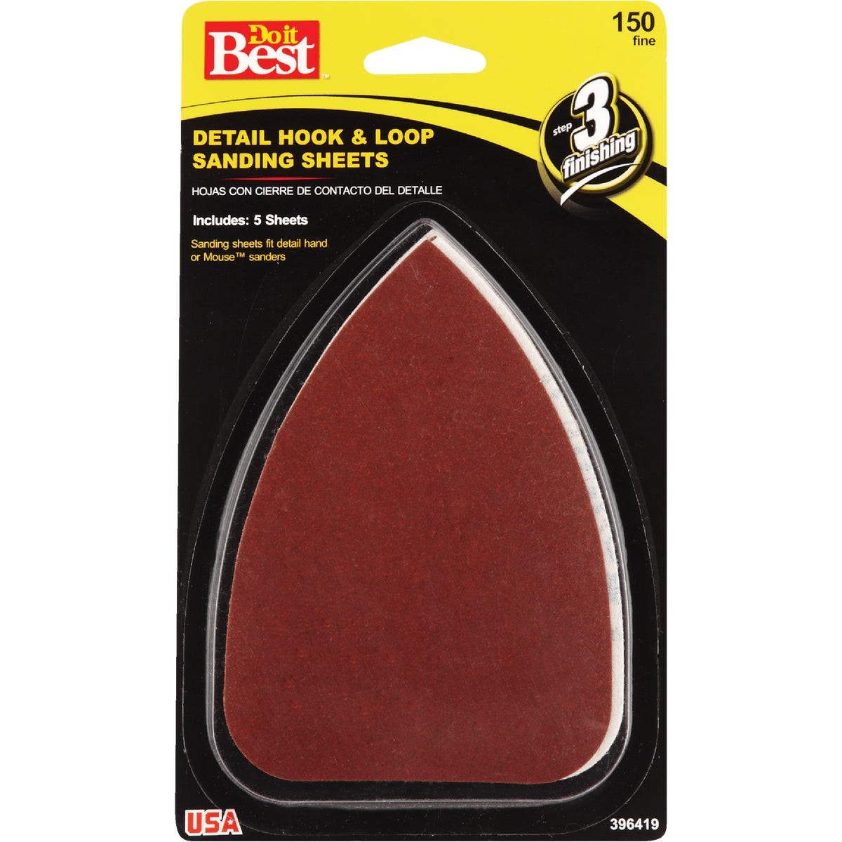 Do it Best 150 Grit Mouse Sandpaper (5-Pack) 3731004 SIM Supply, Inc. Aluminum