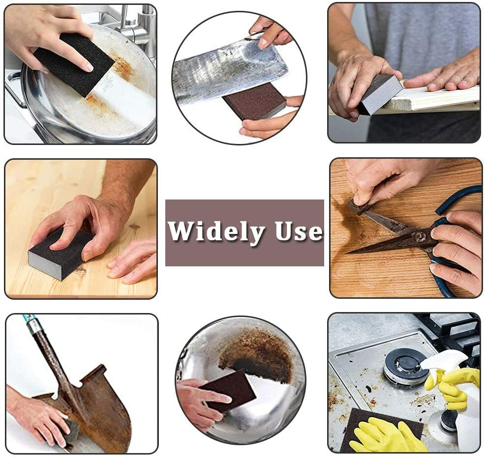 SATC 8PCS 3.9“x2.7″x1″(10cm x 7cm x2.5cm) Wet / Dry Sandpaper Block Pads P40-120