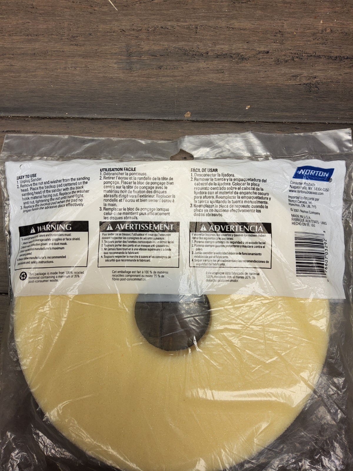 Norton 9″ Backup Pad for Porter-Cable 7800 Drywall Sander- Hook& Loop – 2 PACK