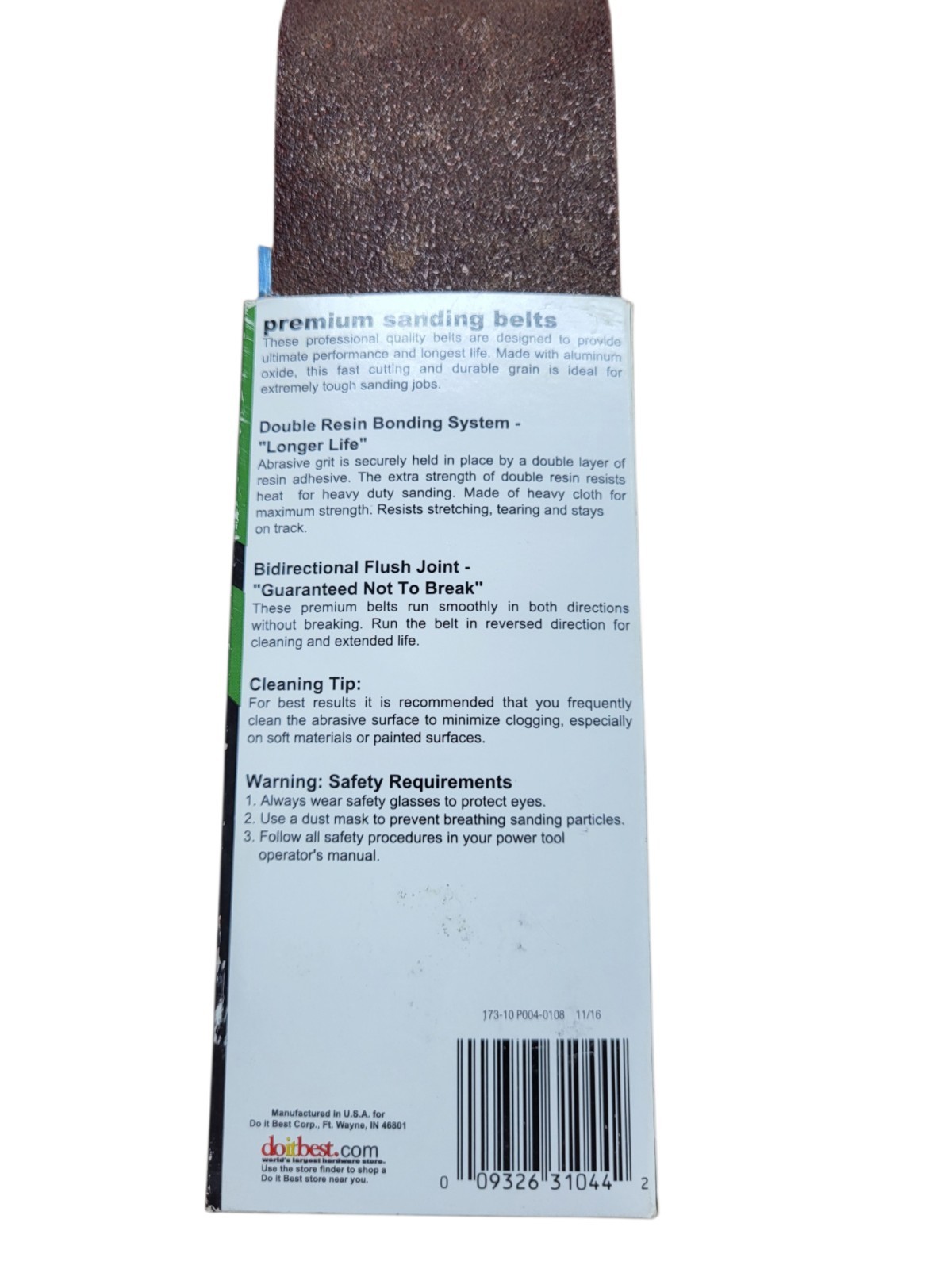 Do it Best 3″ x 24″ Dual Direction Sanding Belt 50 grit 5 Belts New free ship