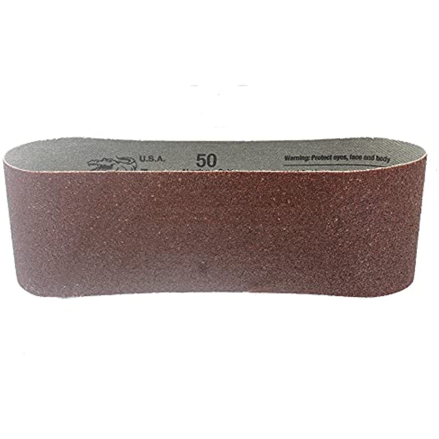 Ali Industries Gator 3″ x 18″ Red Resin Aluminum Oxide Sanding Belts, 50 Grit, 5