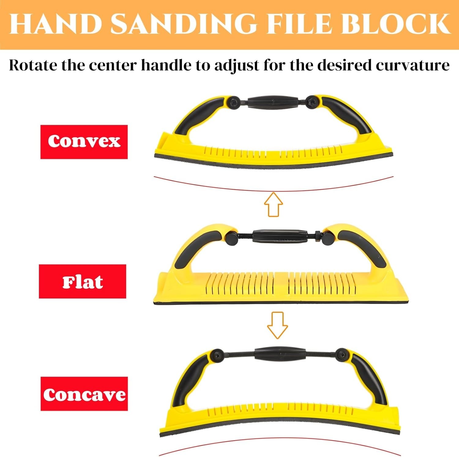 Adjustable Radius Sanding Block Auto Body Woodworking Flex Longboard Tool