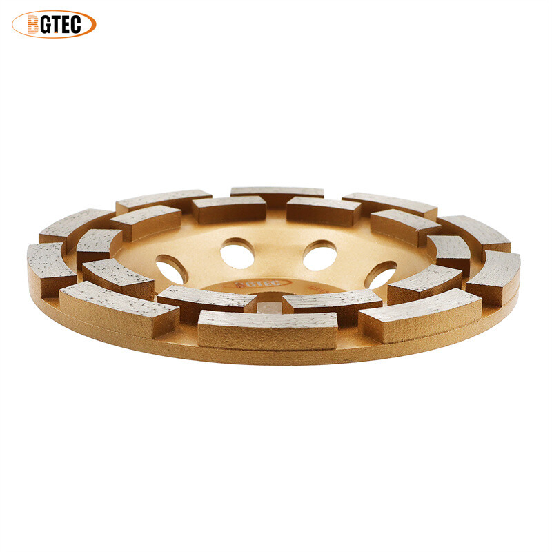 Diamond Concrete Grinding Wheel Double Row Sanding Disc Granite Marble 4-7 inch