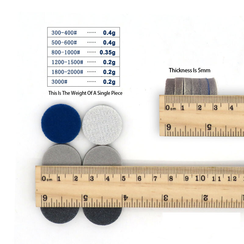 Backed Sponge Disc Sandpaper Grinding &Polishing 5mm Dia:25/30/50/75/100/125/150