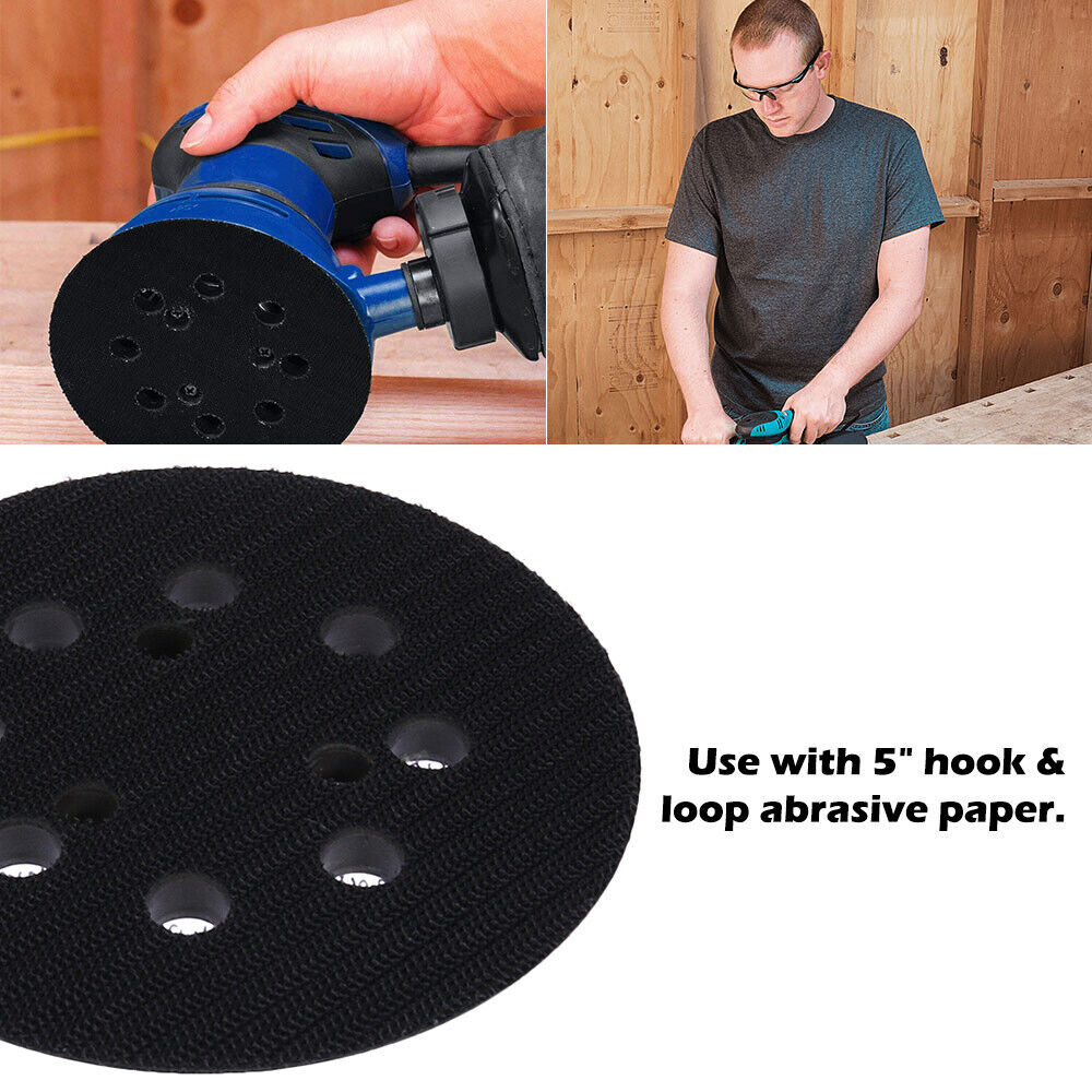 2pcs 5Inch 8-Hole Orbital Sander Hook & Loop Backing Pad for Makita M9204 BO5041