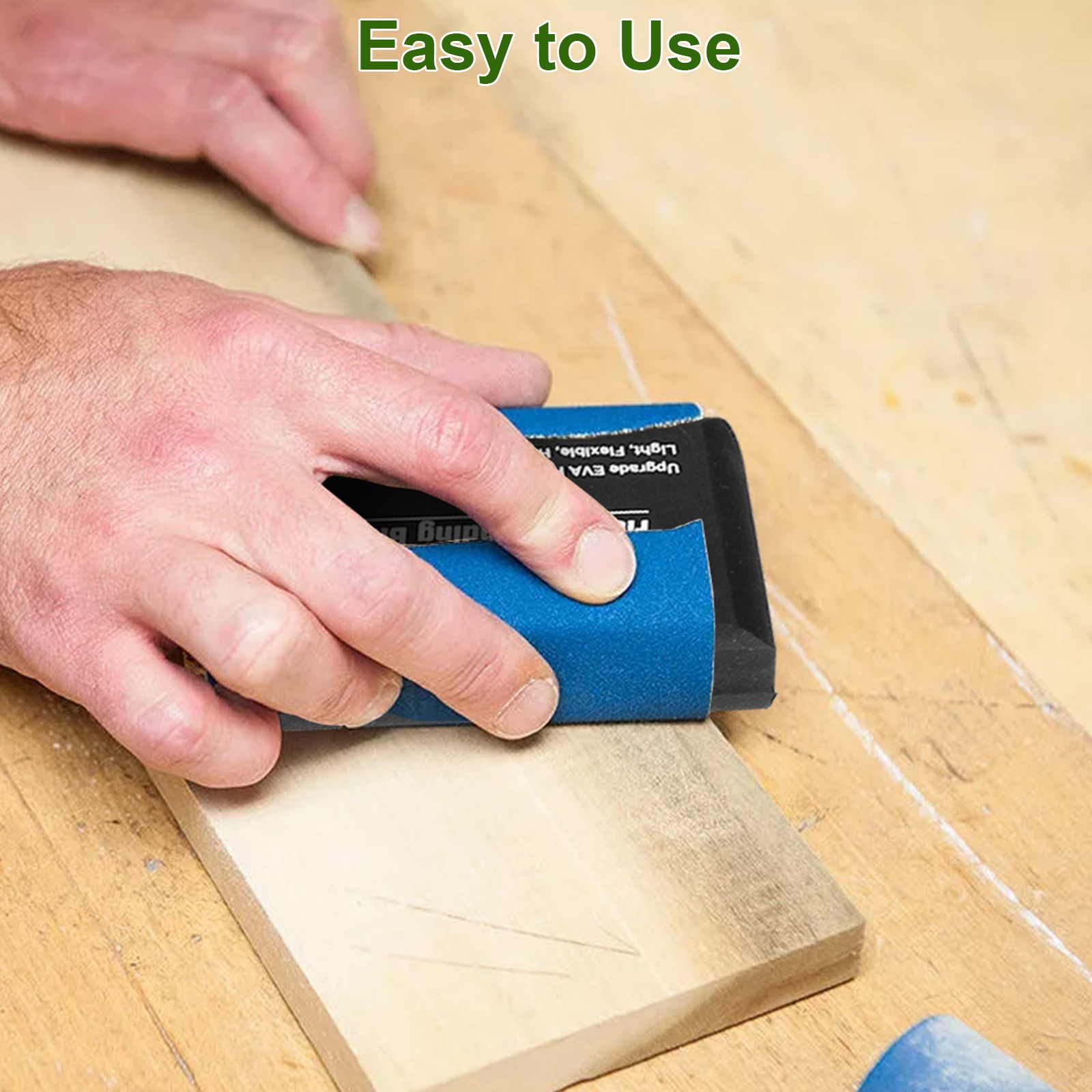 7x Sanding Block Kit Flexible EVA Foam Wet/Dry Various Shape Size for Auto Wood