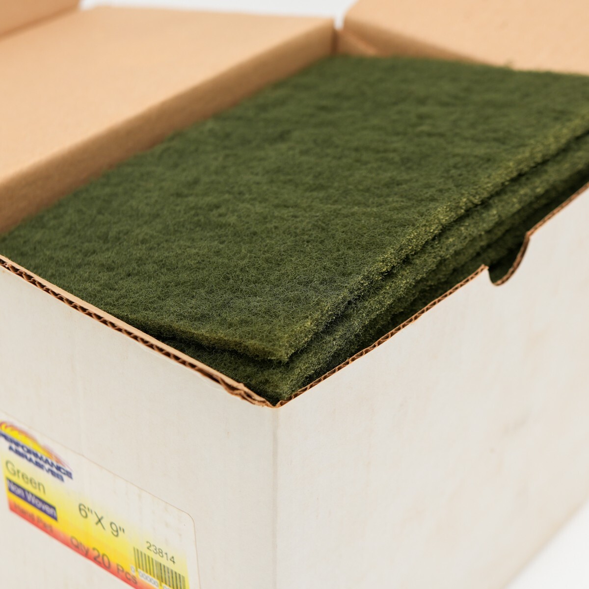 Performance Abrasives – 6″x9″ Non-Woven Green Hand Pads – 20 pack (scotch brite)