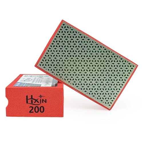 Diamond Hand Polishing Pad Diamond Sanding Block Foam Backed 200# Cubic 1