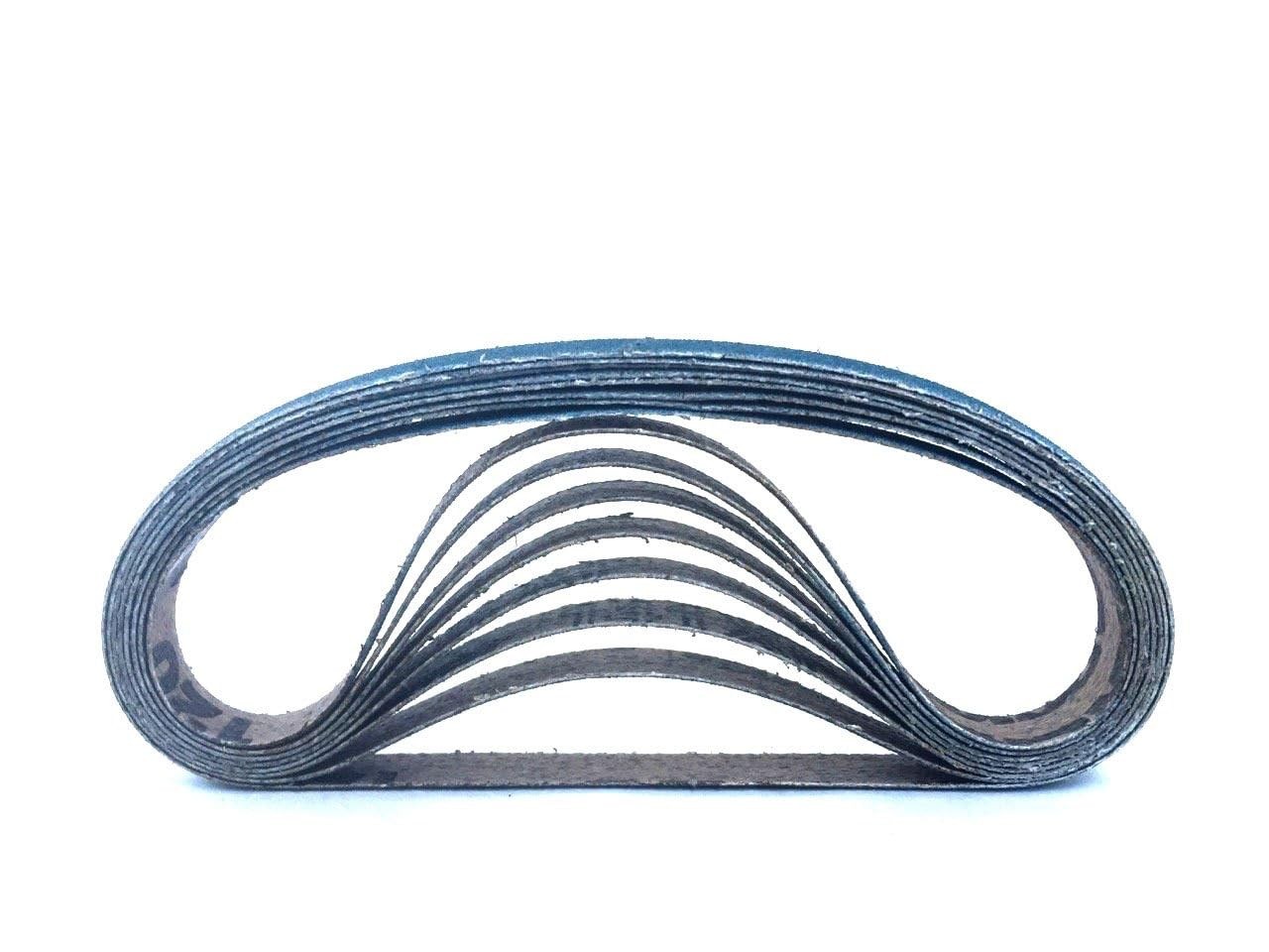 3/8 Inch X 13 Inch Zirconia Cloth Sanding Air File Belts (30 Pack, 40 Grit)