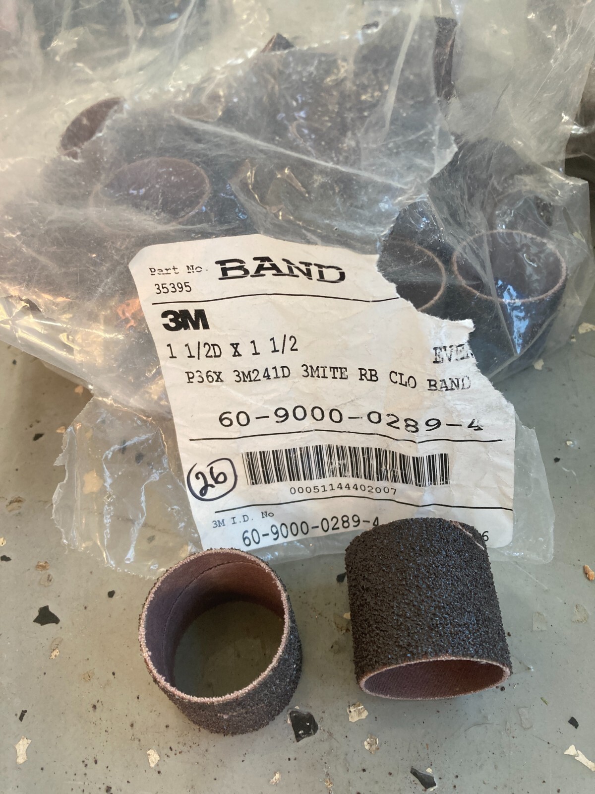Cloth Spiral Band Sandpaper 3M Evenrun Lot of 96 Grit 36, 60, 80, 120 New Open