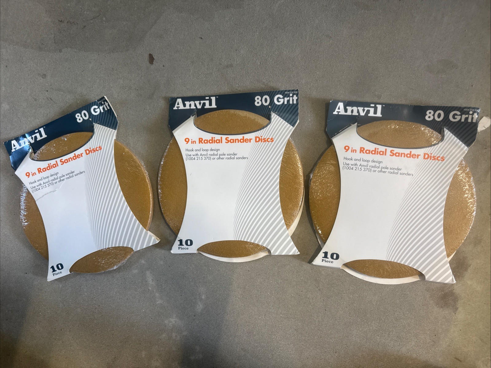 (30) Anvil 9″ 80 Grit Radial Sanding Discs Hook & Loop | Fits Pole Sanders