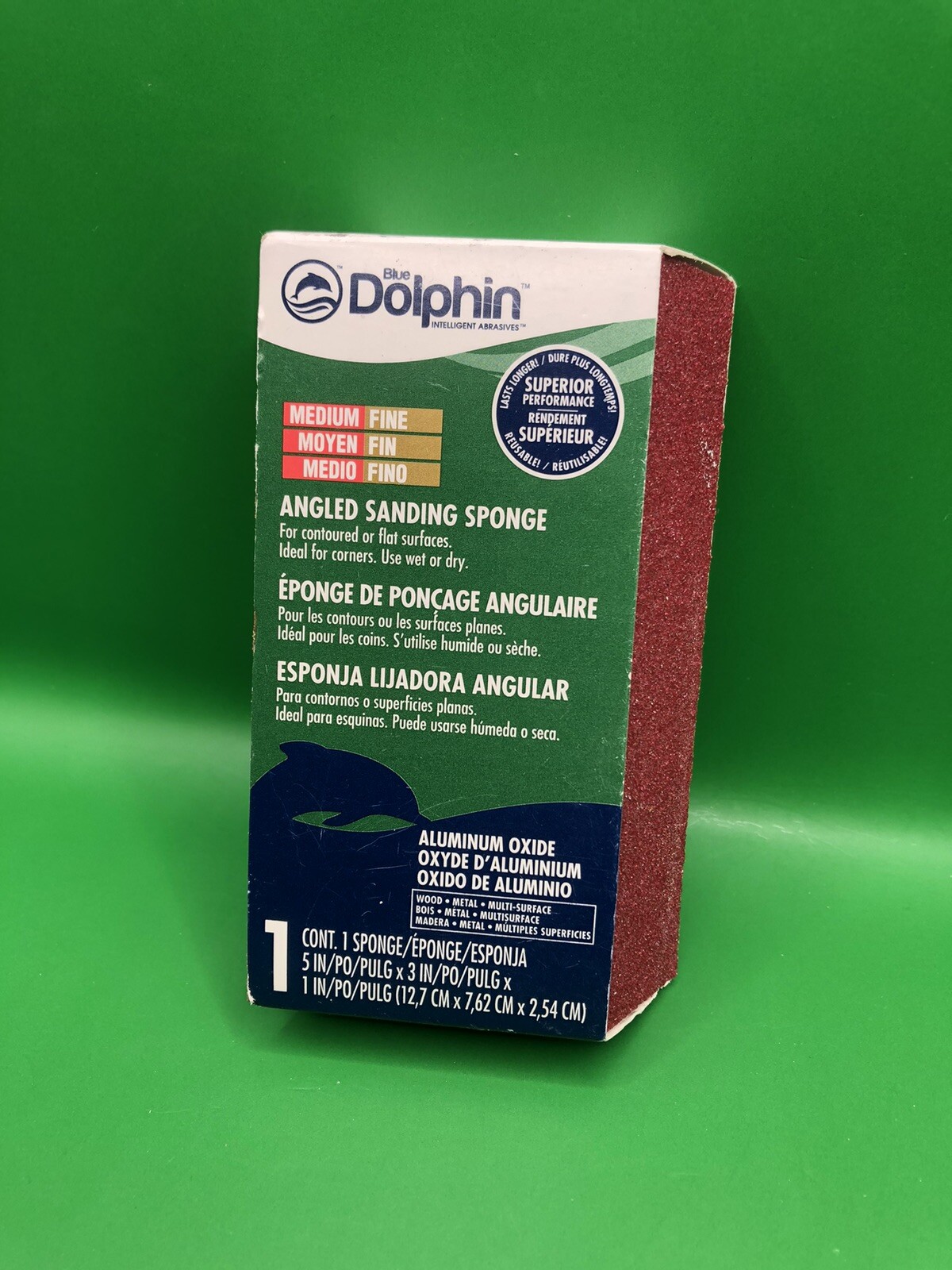 Blue Dolphin Angled Sanding Sponge Red Medium /fine