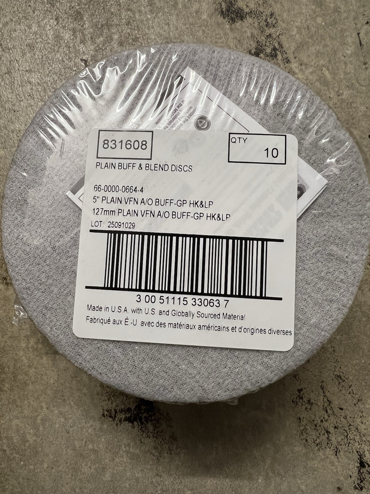 Standard Abrasives 831608 5” Hook And Loop Very Fine Made In USA Deburring Disc