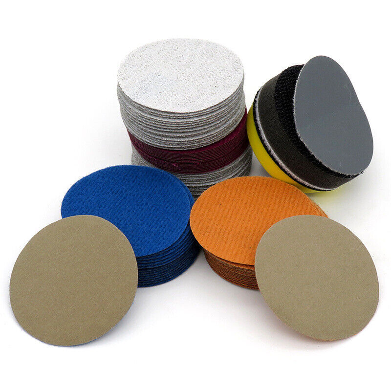 50mm Wet or Dry Sanding Discs 2in Sandpaper Hook & Loop No Hole 60-10000 GRIT