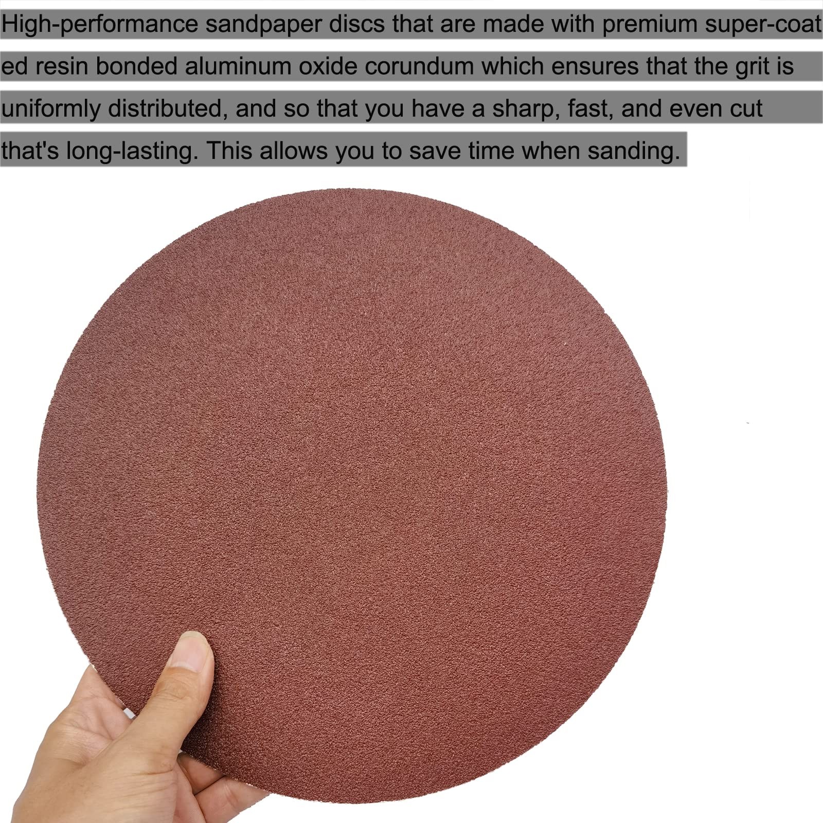 18 PCS 10 Inch PSA Sanding Discs Set – 80, 100, 120, 180, 240 400 10 inch