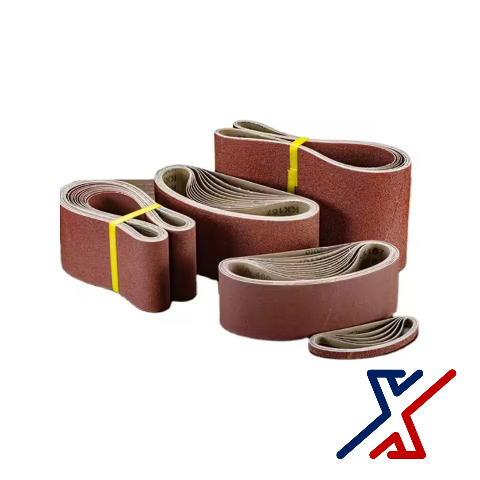 1/2″ x 18″ 50 Grit Cloth Backed Aluminum Oxide Sanding Belts by X1Tools