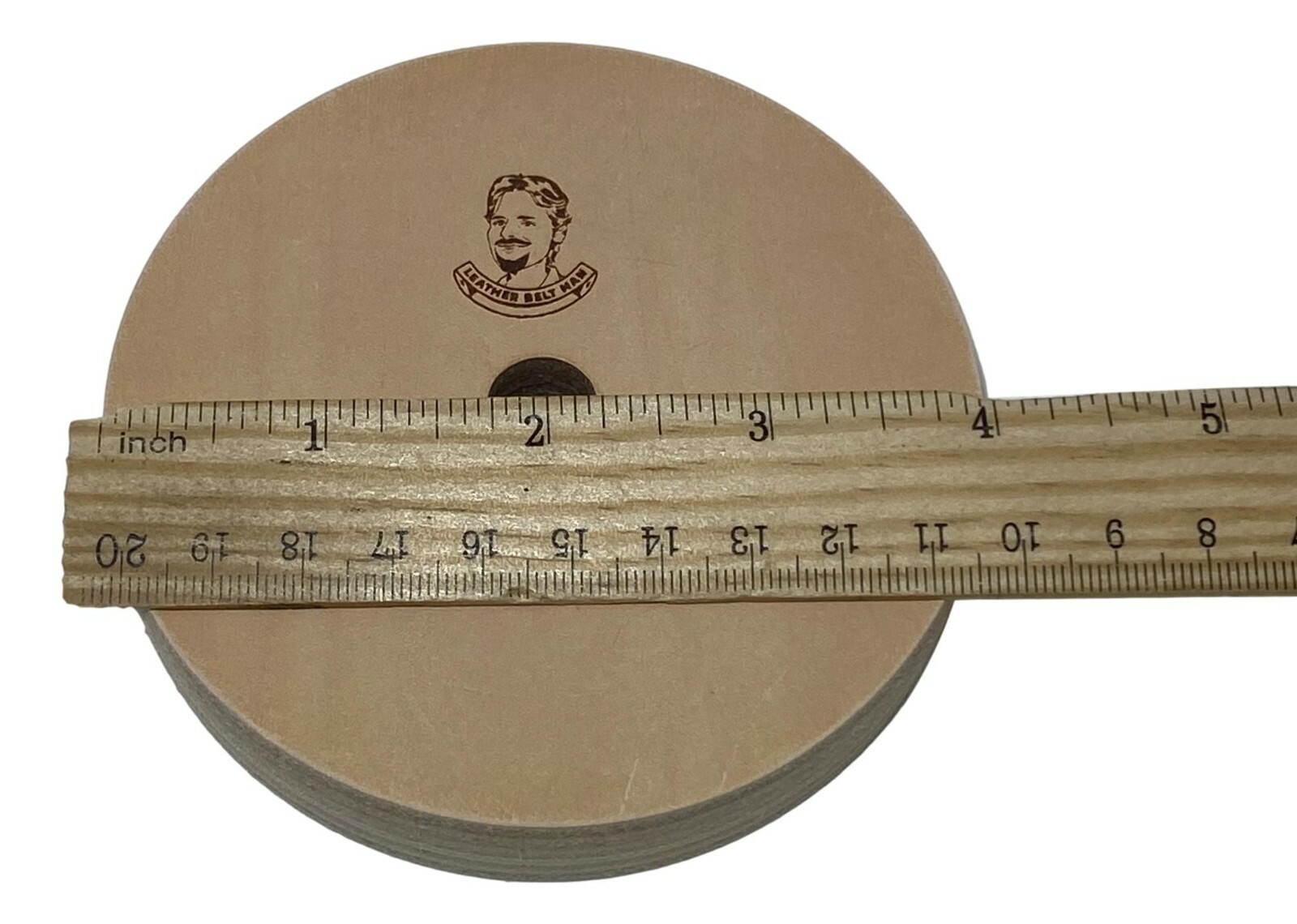 4″ Diameter Leather Honing Wheel – Fits 1/2″ Arbor – With Buffing Compound