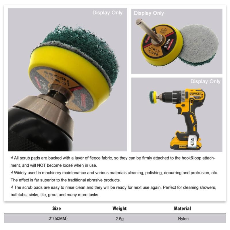 2Inch 50mm Hook & Loop Scouring Pads Flocking Sanding Discs 240-2000# Polishing