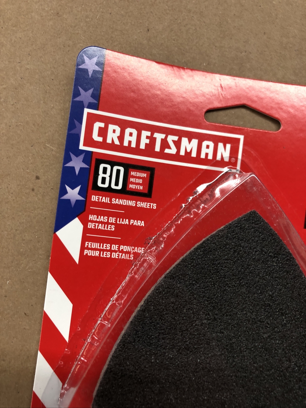 5 Pack Of 10 Craftsman 3-Inch 80 Grit Ceramic Alumina Detail Sand Paper (50 Pk)